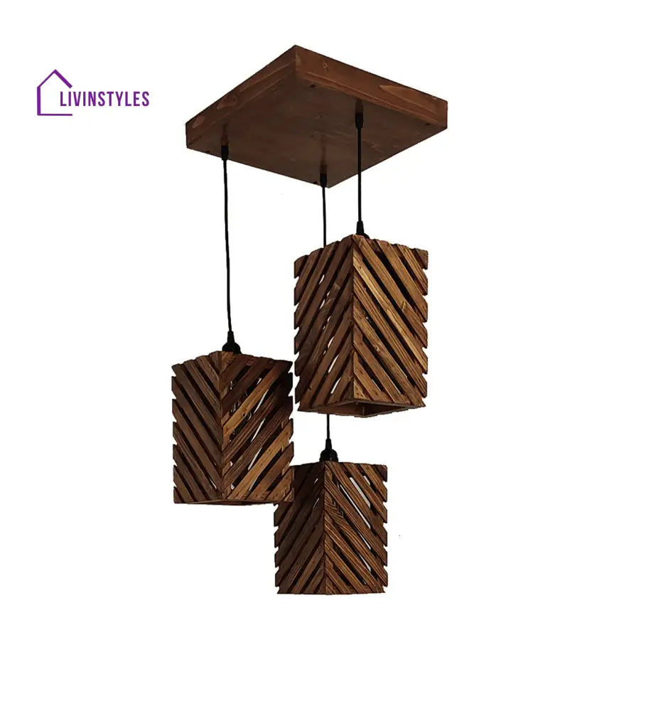 Oblique Brown Cluster Hanging Lamp Lamps