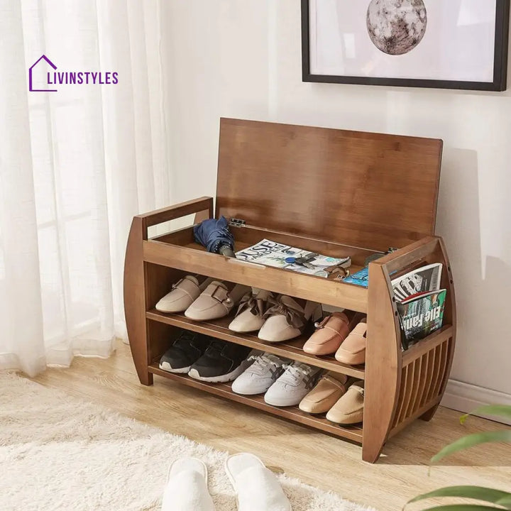 Oleg Solid Wood Shoe Rack