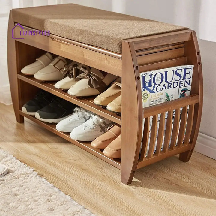 Oleg Solid Wood Shoe Rack