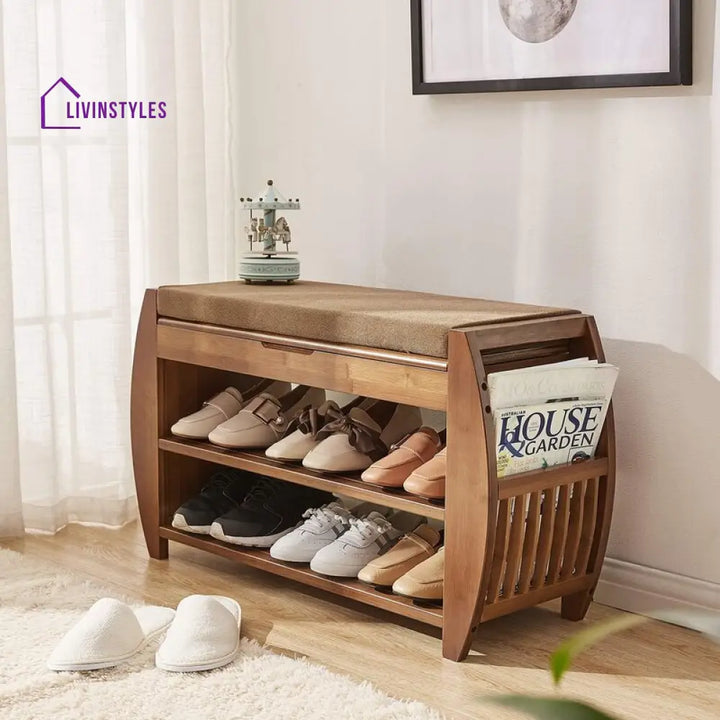 Oleg Solid Wood Shoe Rack