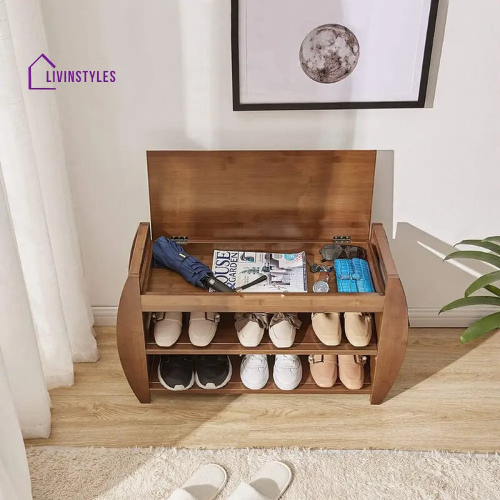 Oleg Solid Wood Shoe Rack