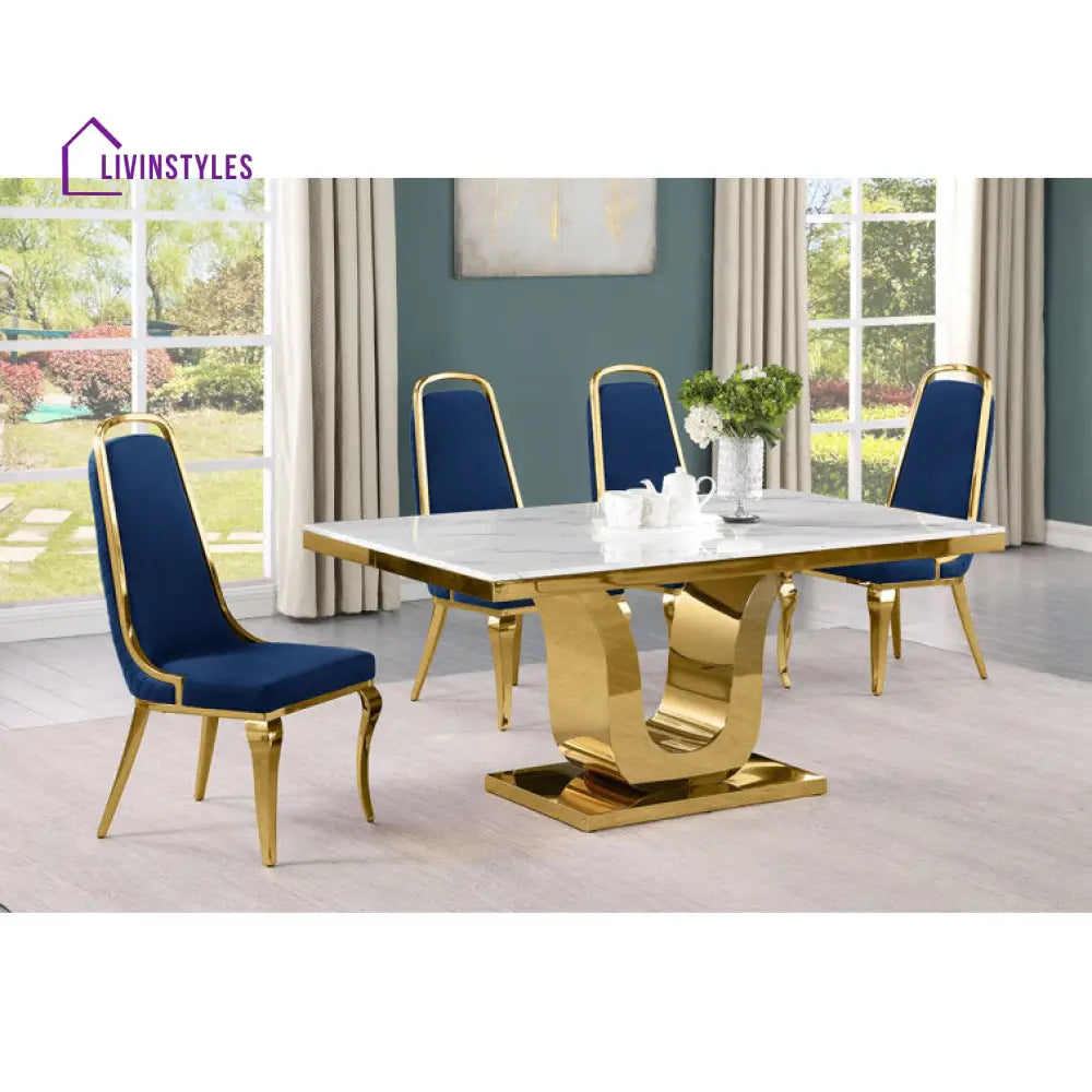 Opal Stainless Steel Dining Table Set