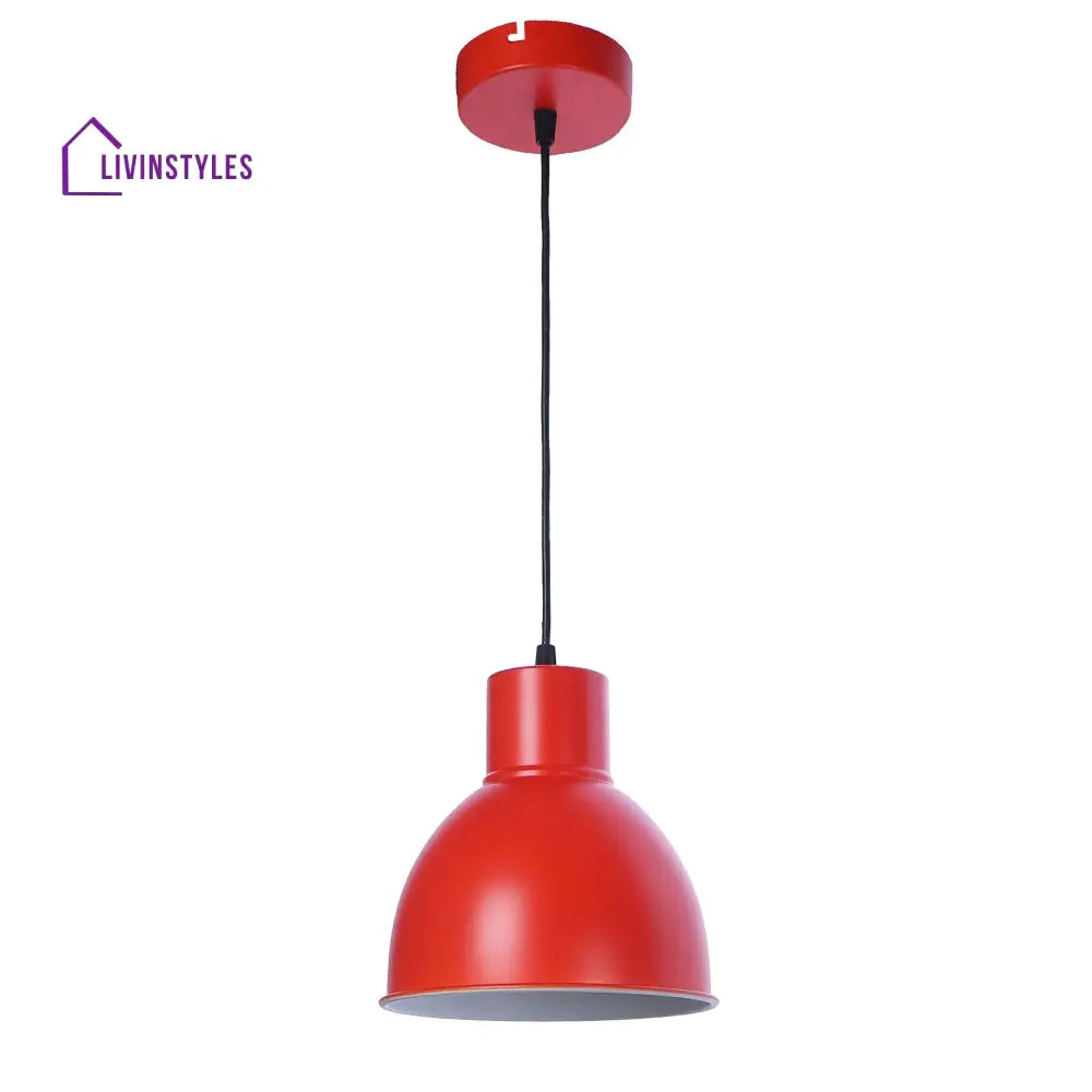 Opi Minimal Pastel Red Metal Single Hanging Light By Ss Lightings Lamp