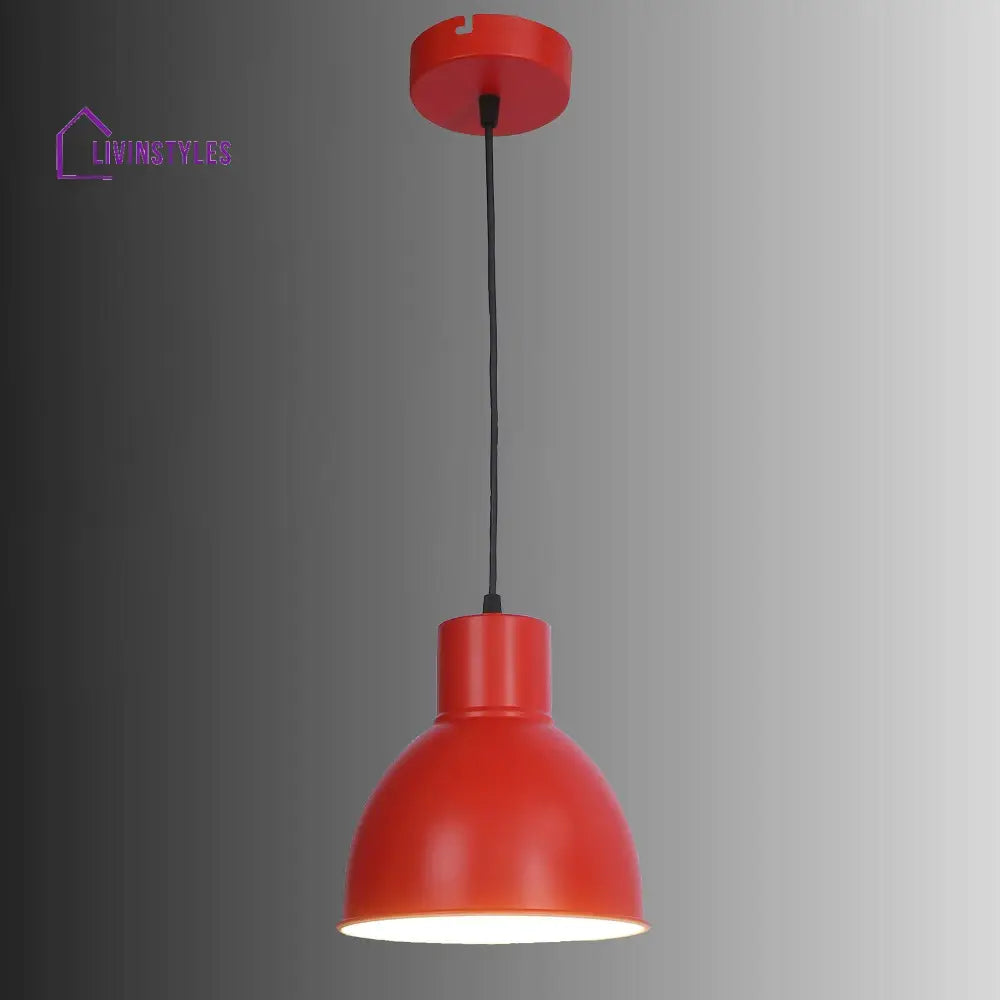 Opi Minimal Pastel Red Metal Single Hanging Light By Ss Lightings Lamp