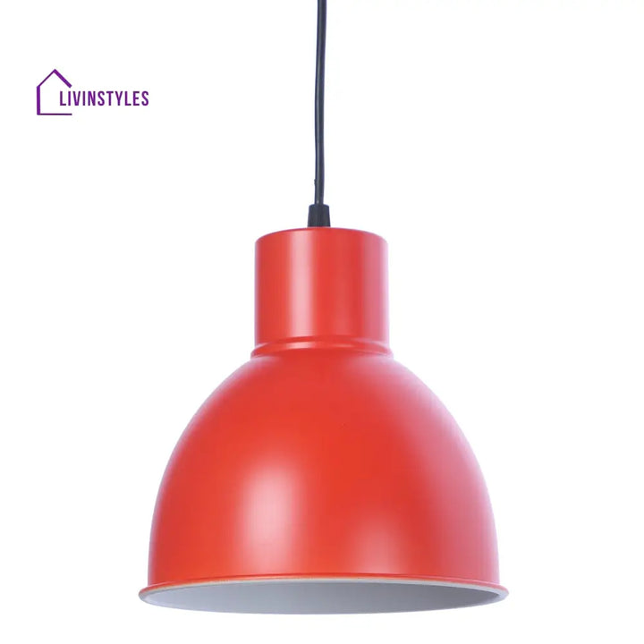 Opi Minimal Pastel Red Metal Single Hanging Light By Ss Lightings Lamp