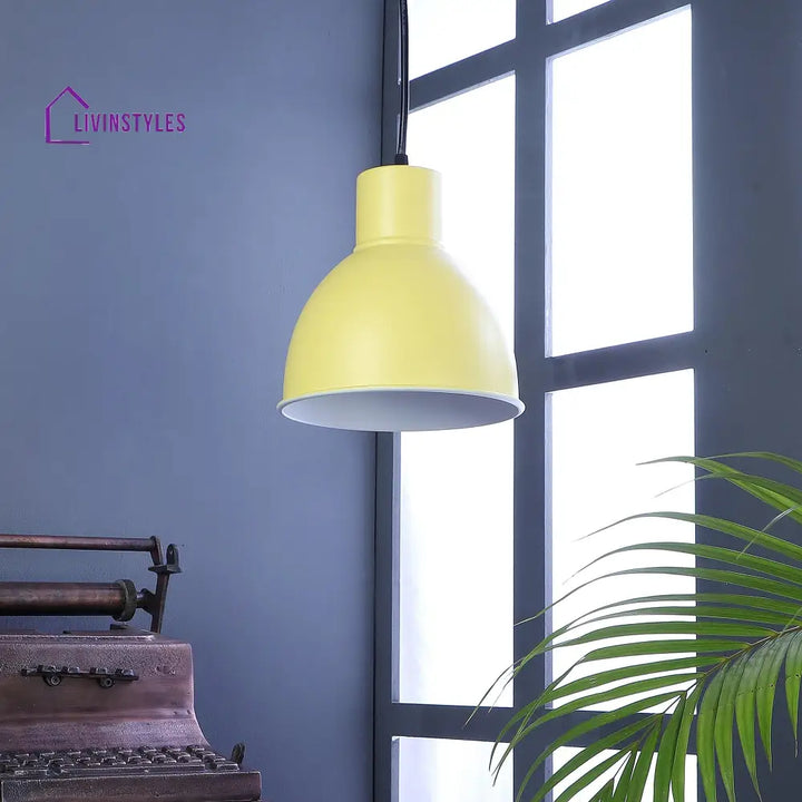 Opi Minimal Pastel Yellow Metal Single Hanging Light By Ss Lightings Lamp