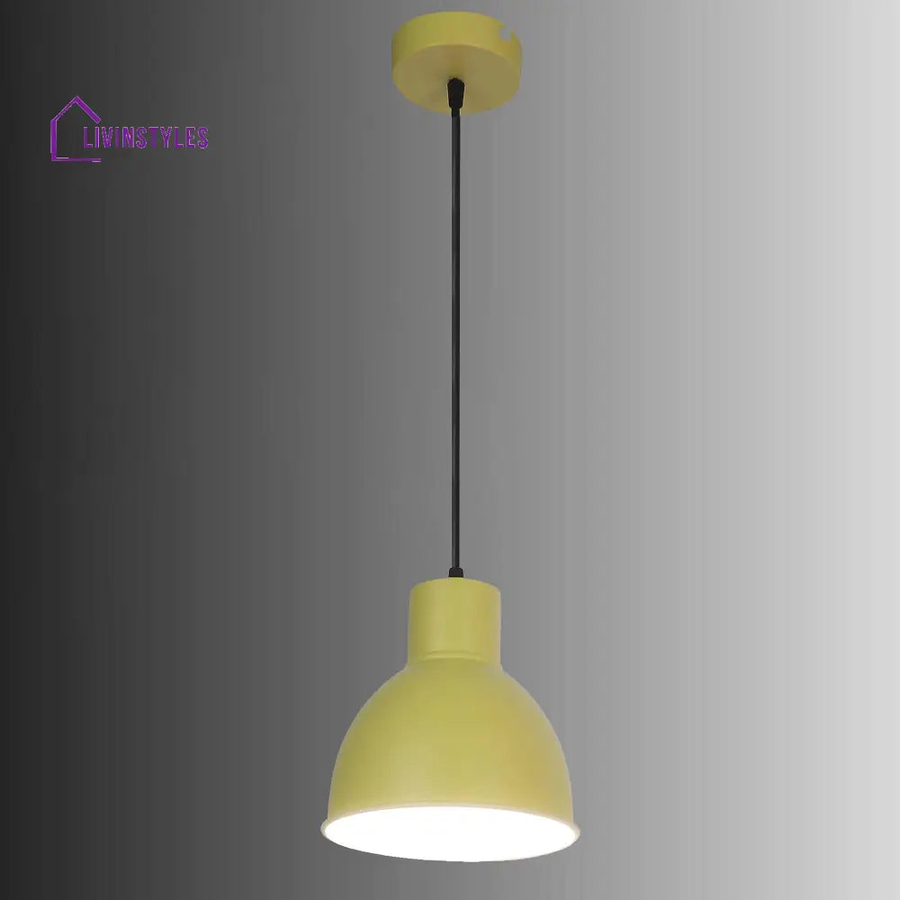 Opi Minimal Pastel Yellow Metal Single Hanging Light By Ss Lightings Lamp