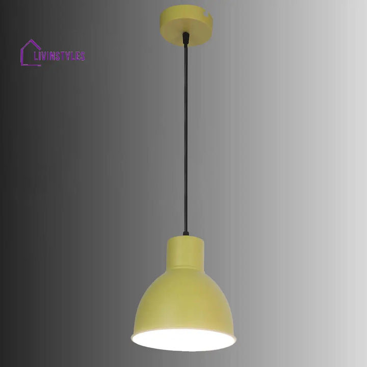 Opi Minimal Pastel Yellow Metal Single Hanging Light By Ss Lightings Lamp