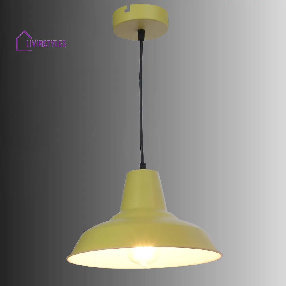 Opi Minimal Pastel Yellow Metal Single Hanging Light By Ss Lightings Lamp