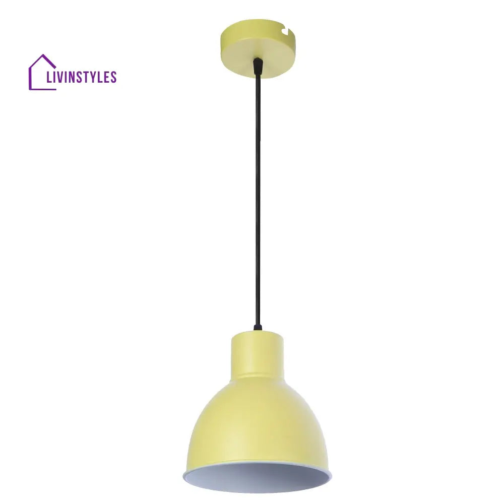 Opi Minimal Pastel Yellow Metal Single Hanging Light By Ss Lightings Lamp