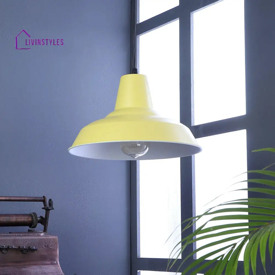 Opi Minimal Pastel Yellow Metal Single Hanging Light By Ss Lightings Lamp