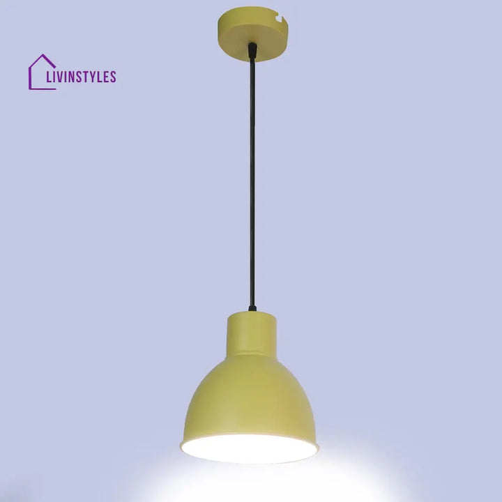 Opi Minimal Pastel Yellow Metal Single Hanging Light By Ss Lightings Lamp