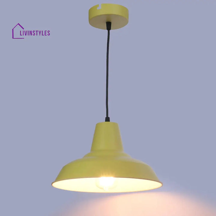 Opi Minimal Pastel Yellow Metal Single Hanging Light By Ss Lightings Lamp