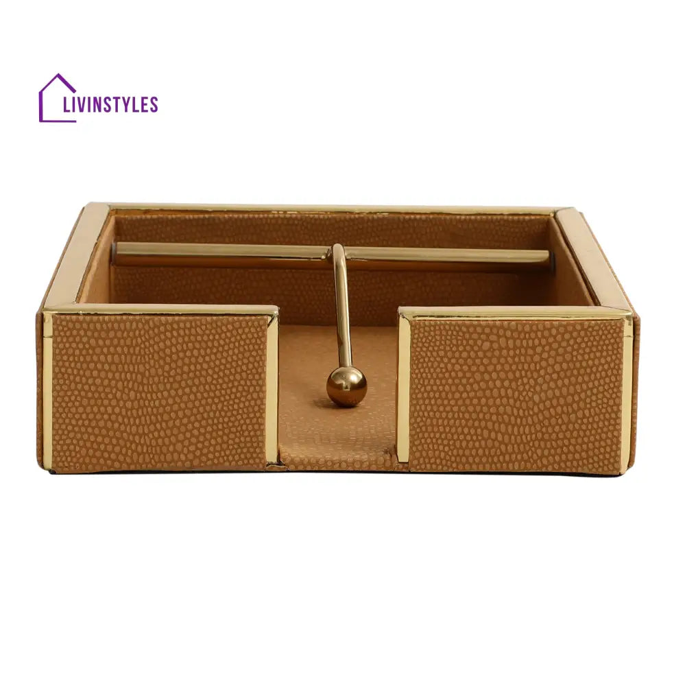 Opus Leather Napkin Cradle Napkin Box