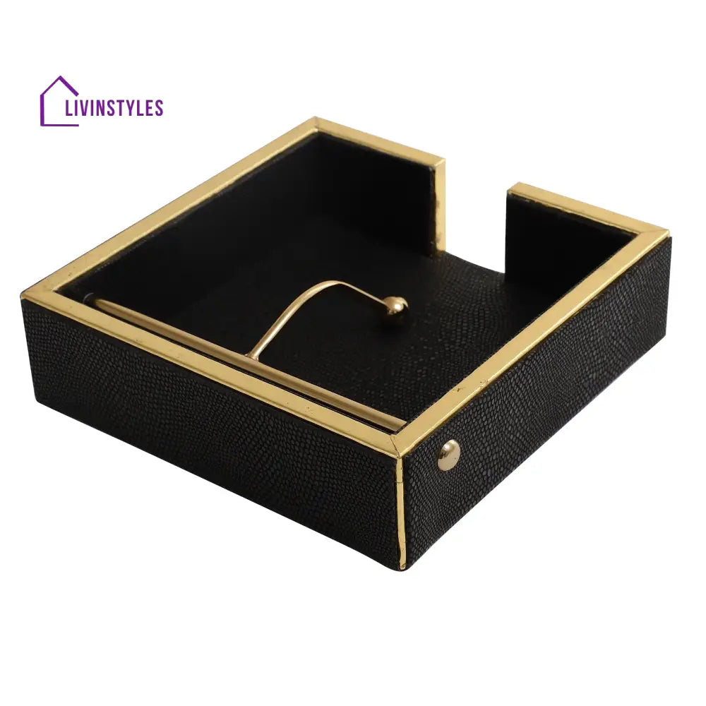 Opus Leather Napkin Cradle Napkin Box