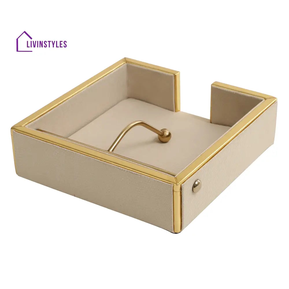 Opus Leather Napkin Cradle Napkin Box