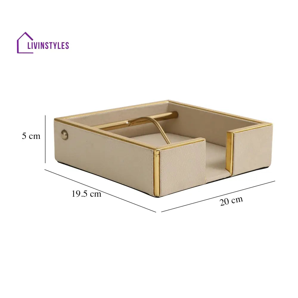 Opus Leather Napkin Cradle Napkin Box