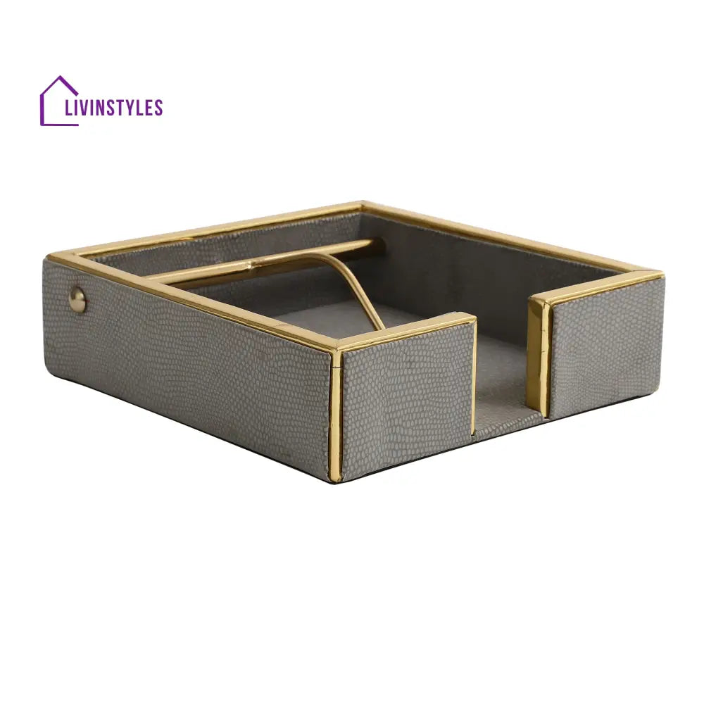 Opus Leather Napkin Cradle Napkin Box