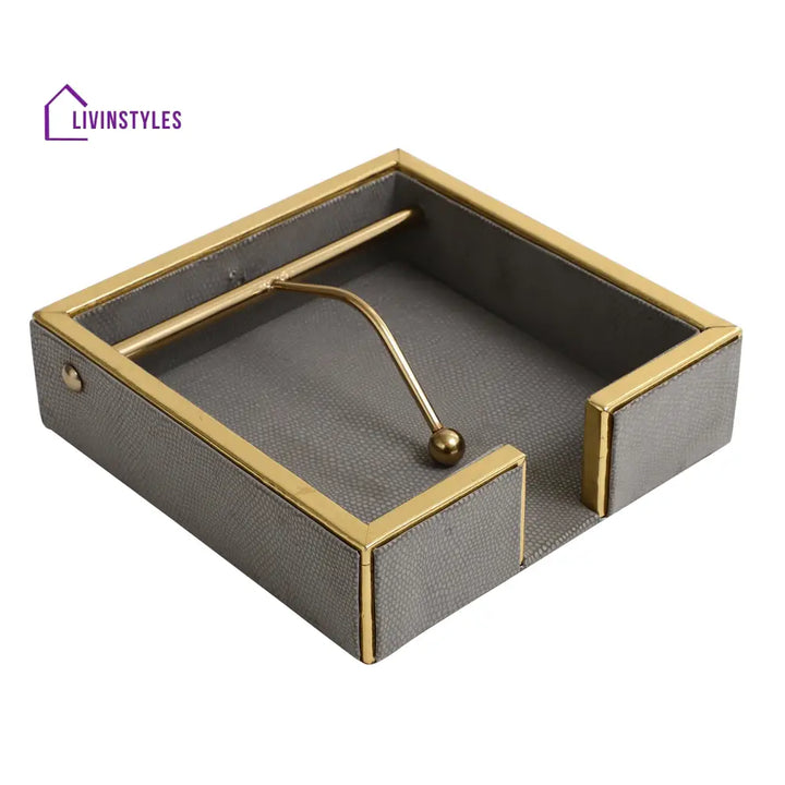 Opus Leather Napkin Cradle Napkin Box