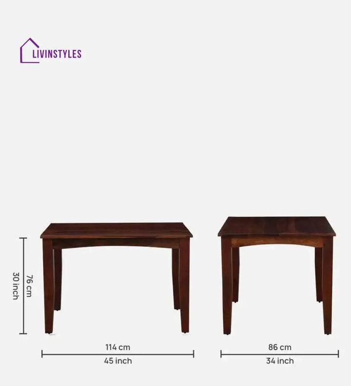 Ostap Sheesham Wood 4 Seater Dining Set In Honey Finish Dining Set