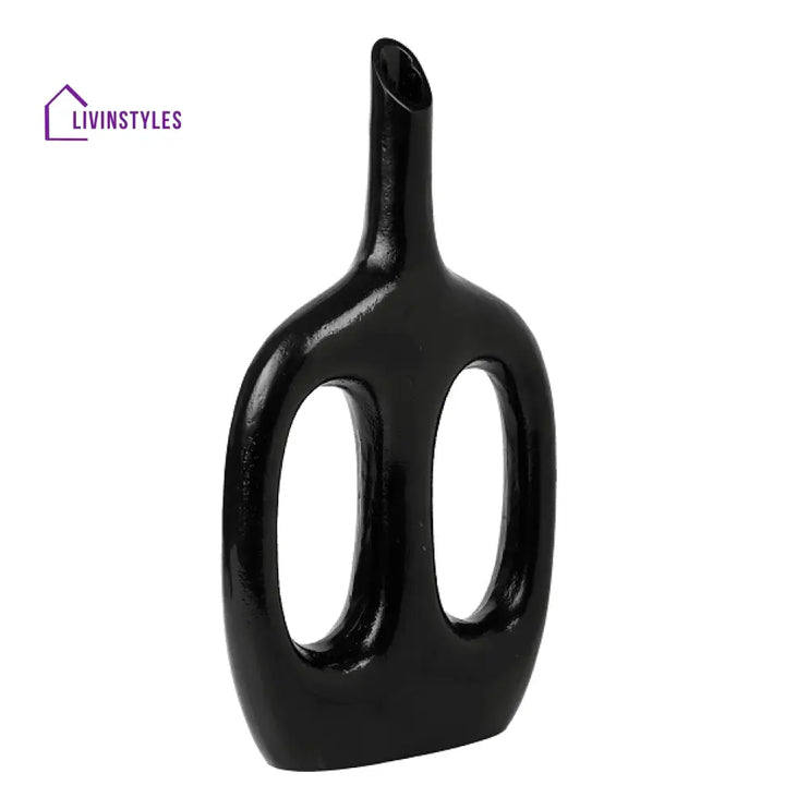 Otilia Glossy Black Vase