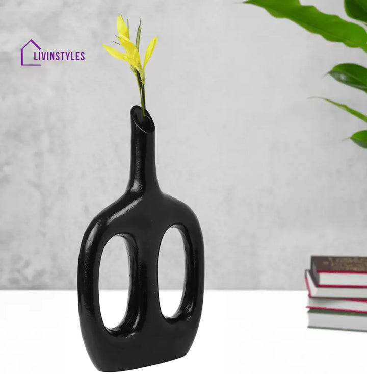 Otilia Glossy Black Vase