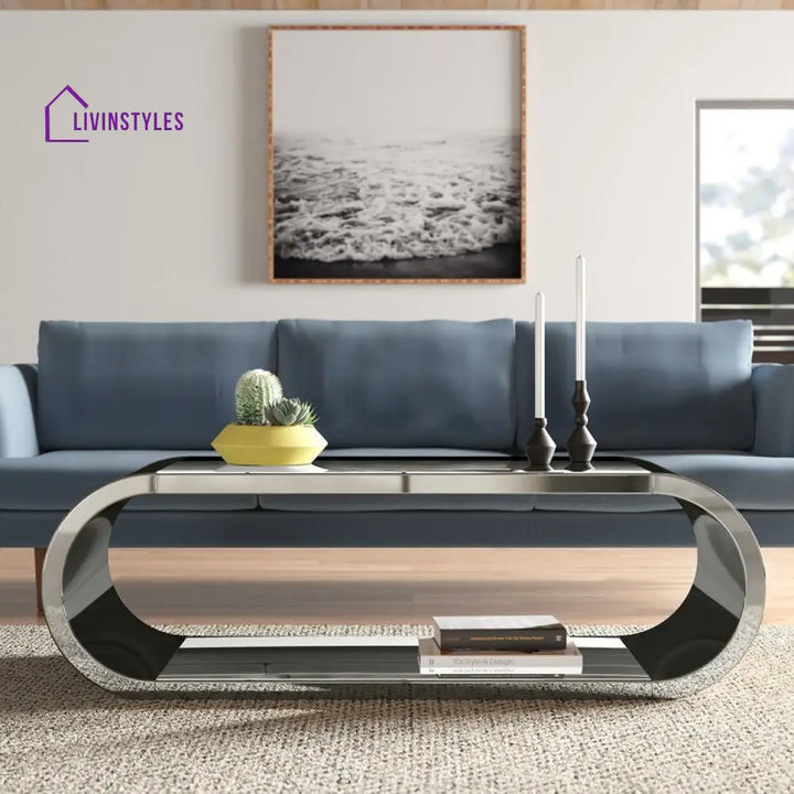 Padmaja Stainless Steel With Pvd Coated Coffee Table For Living Room