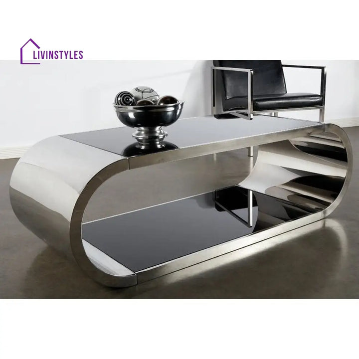 Padmaja Stainless Steel With Pvd Coated Coffee Table For Living Room