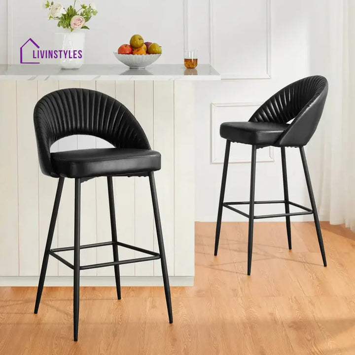 Pankaj Black Elmore Bar Stool