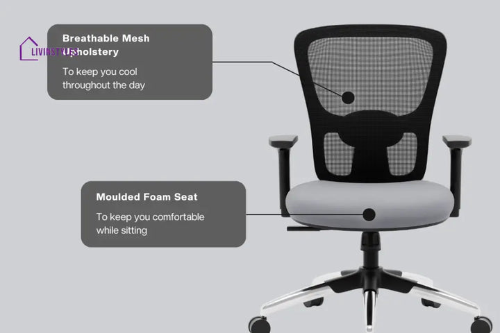 Parikshit Jupiter Superb Mid Back Mesh Office Chair Efficient Chairs