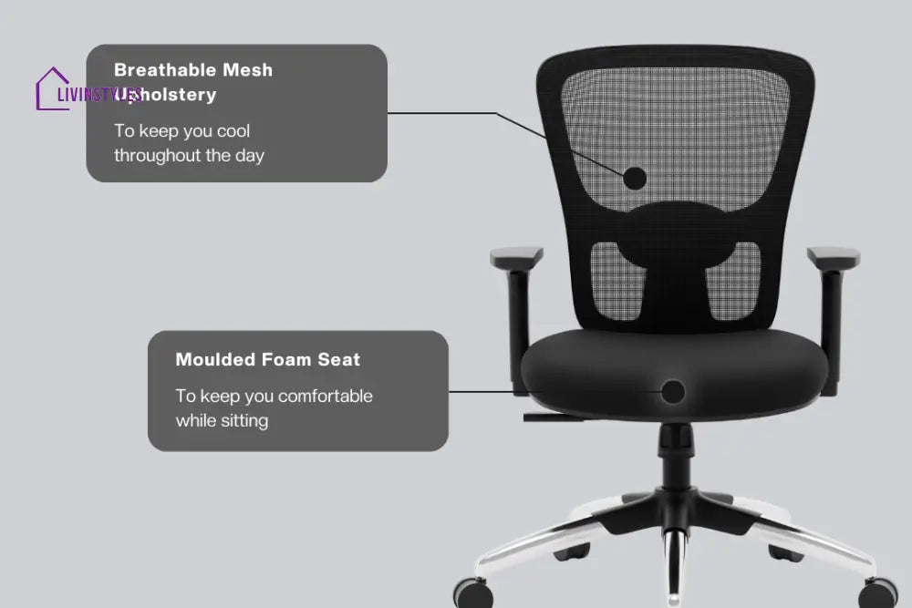 Parikshit Jupiter Superb Mid Back Mesh Office Chair Efficient Chairs