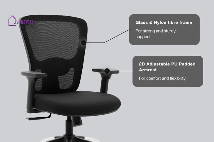 Parikshit Jupiter Superb Mid Back Mesh Office Chair Efficient Chairs