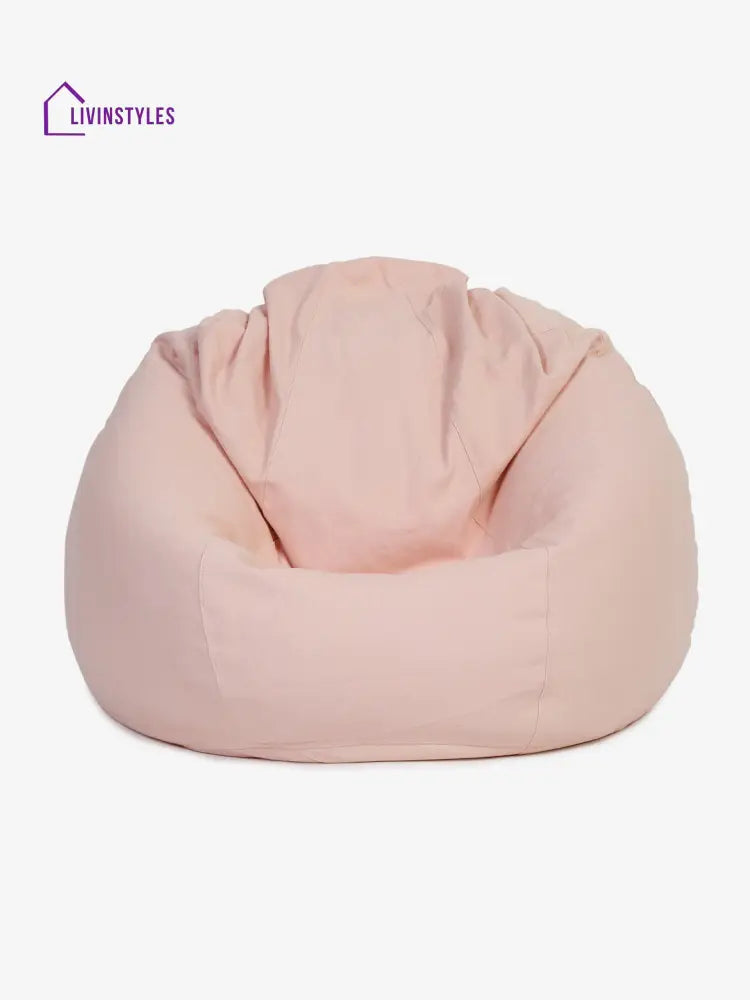 Peach Cotton Xxl Bean Bag Cover