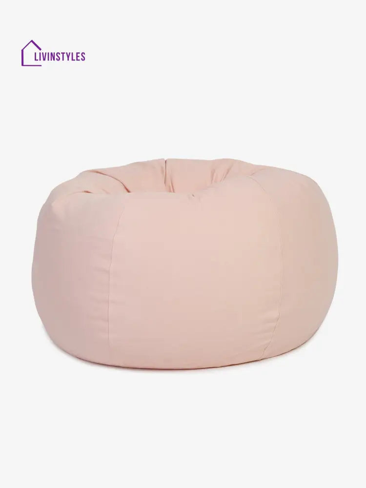 Peach Cotton Xxl Bean Bag Cover