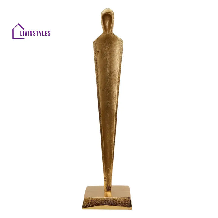 Pedestal Figurine Gold Decorative