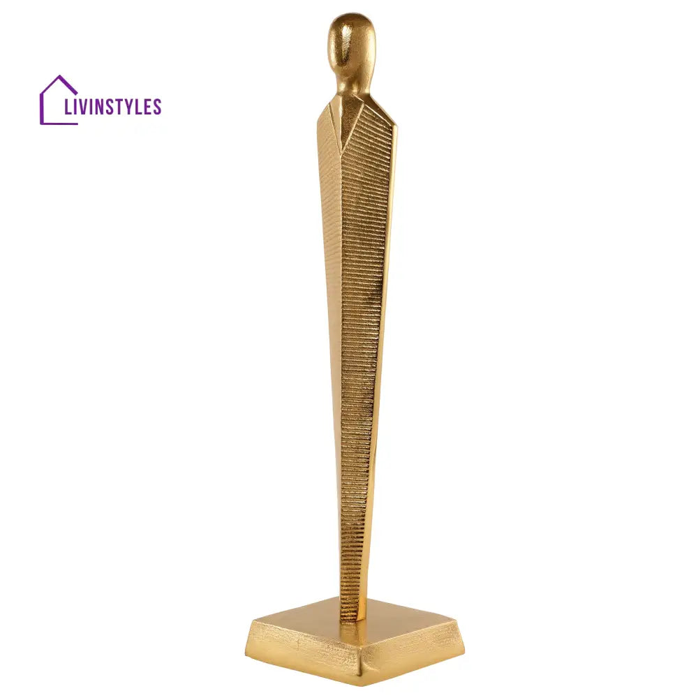 Pedestal Figurine Gold Decorative