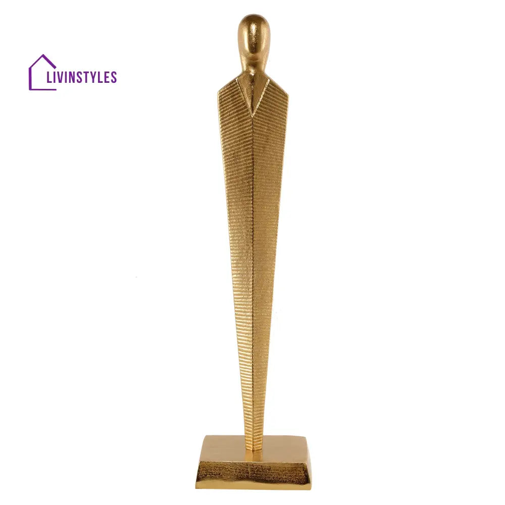 Pedestal Figurine Gold Decorative