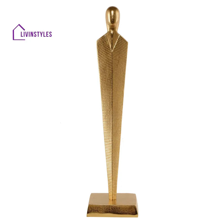 Pedestal Figurine Gold Decorative