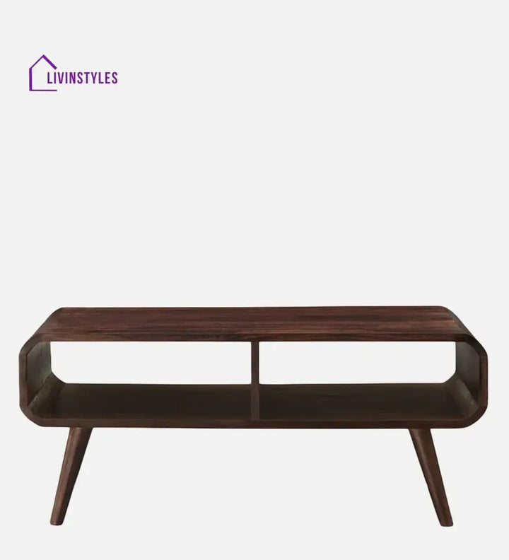 Peep Sheesham Wood Coffee Table In Provincial Teak Finish