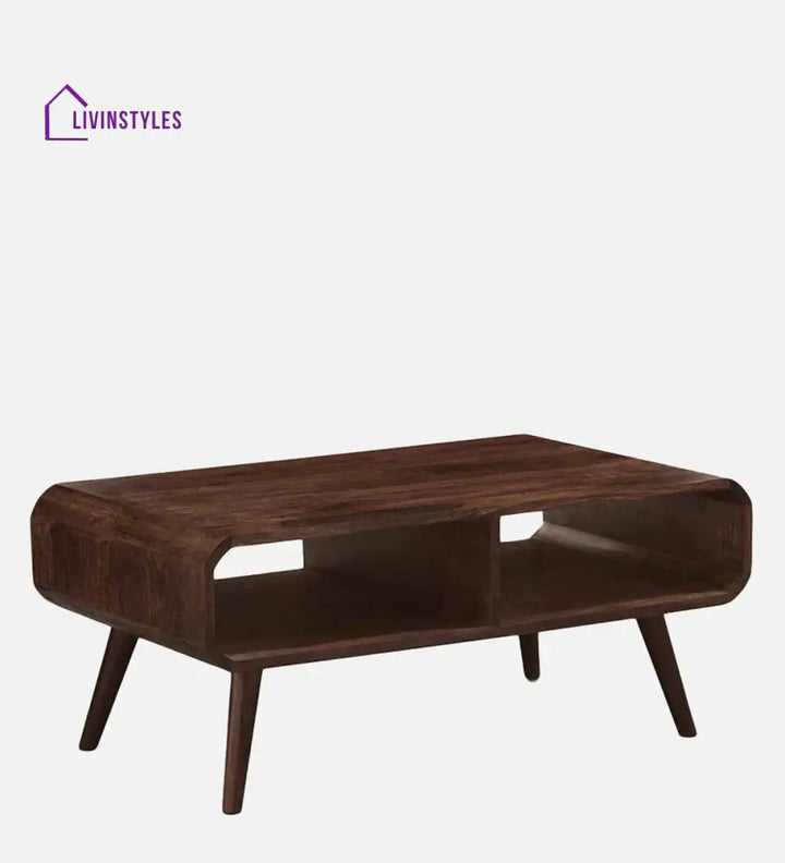 Peep Sheesham Wood Coffee Table In Provincial Teak Finish