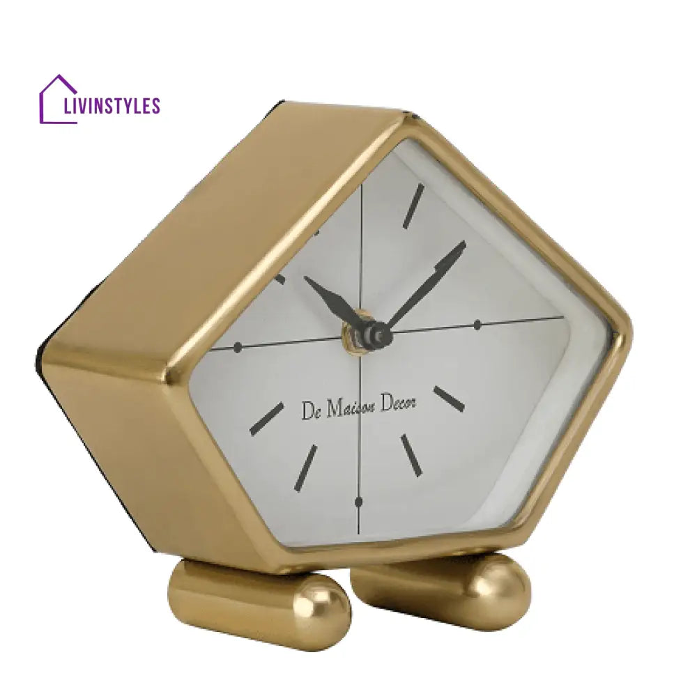 Penta Time Gold Table Clock