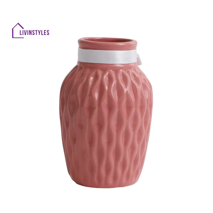 Pink Wavecera Vase Pot