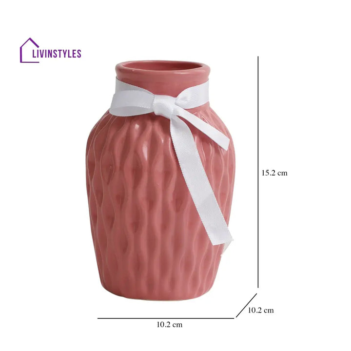 Pink Wavecera Vase Pot