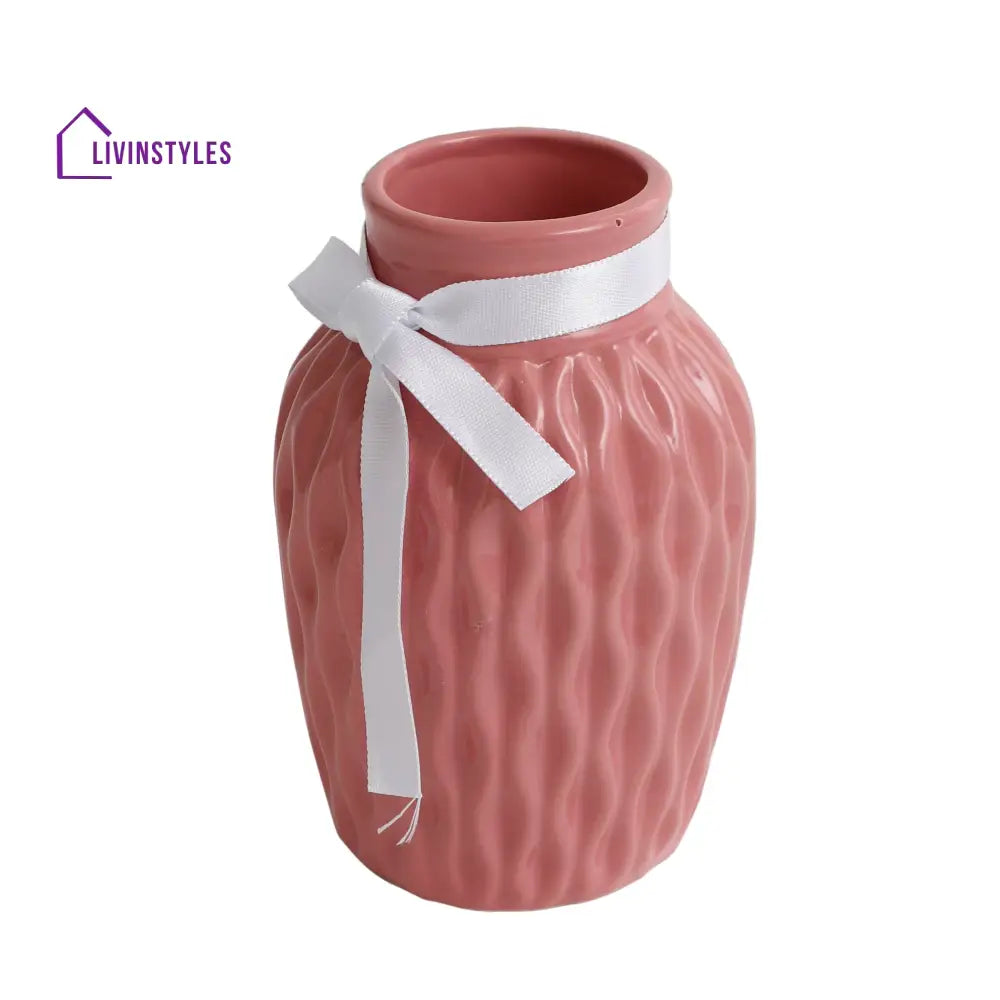 Pink Wavecera Vase Pot