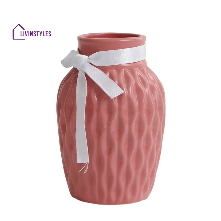 Pink Wavecera Vase Pot