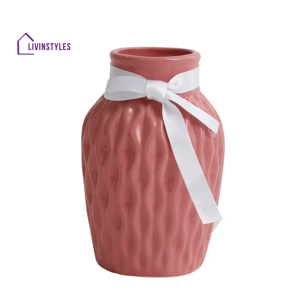 Pink Wavecera Vase Pot