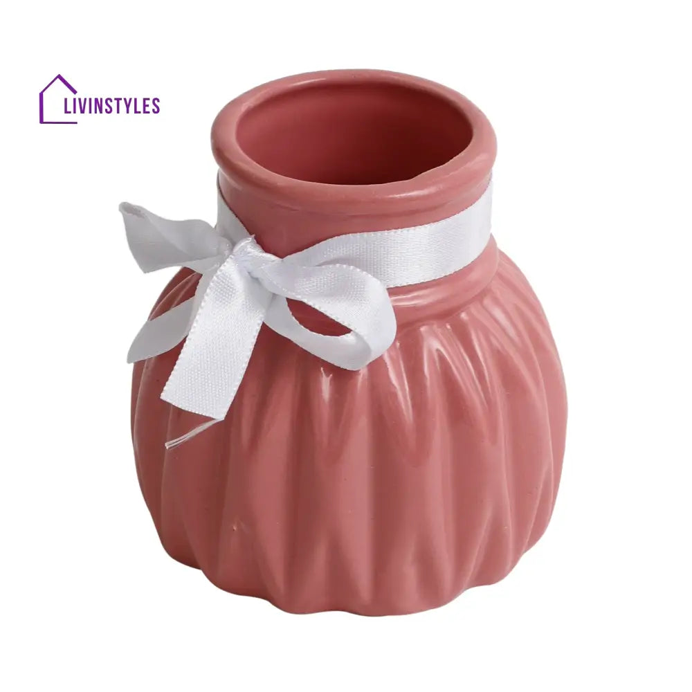 Pink Wavecera Vase Small Alloy Art