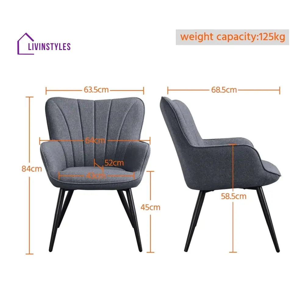 Platinum Velvet Chair Grey Furniture