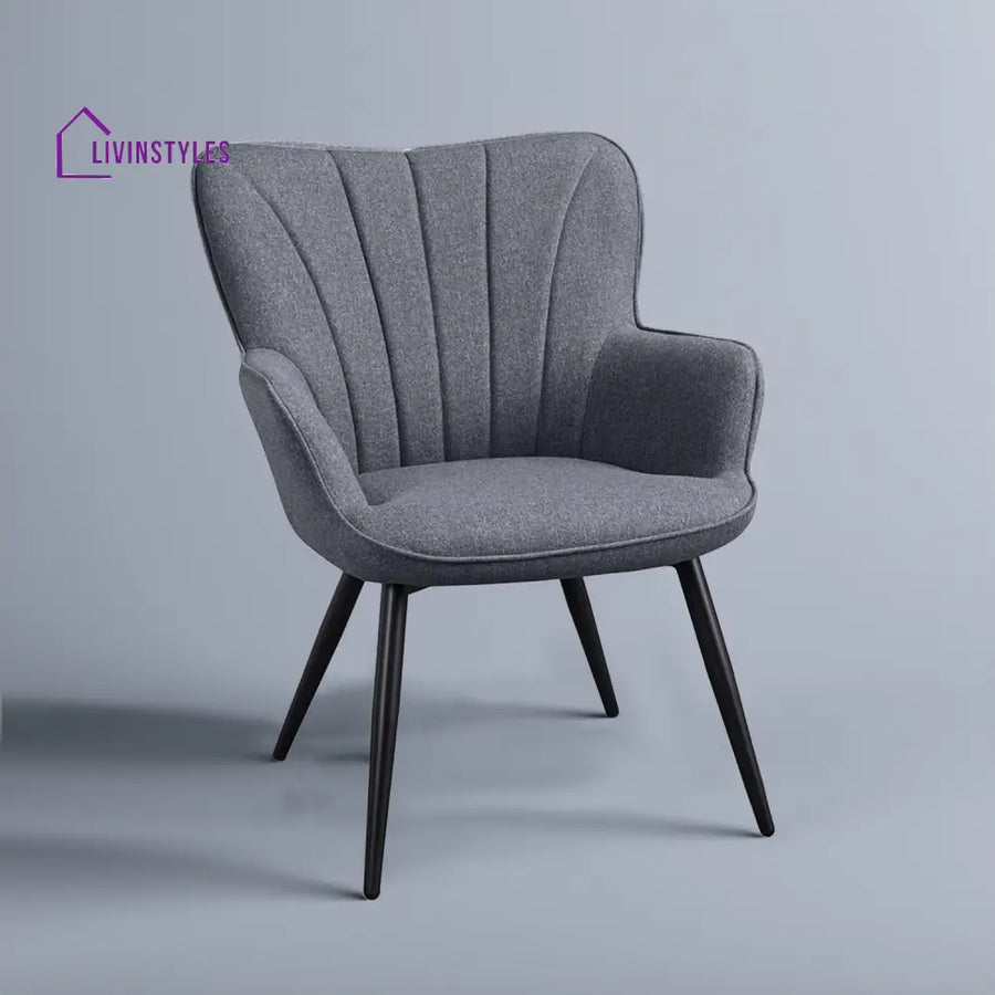 Platinum Velvet Chair Grey Furniture