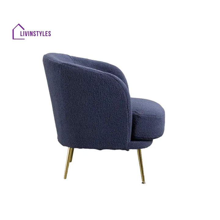 Plush Velvet Accent Chair Blue Furniture